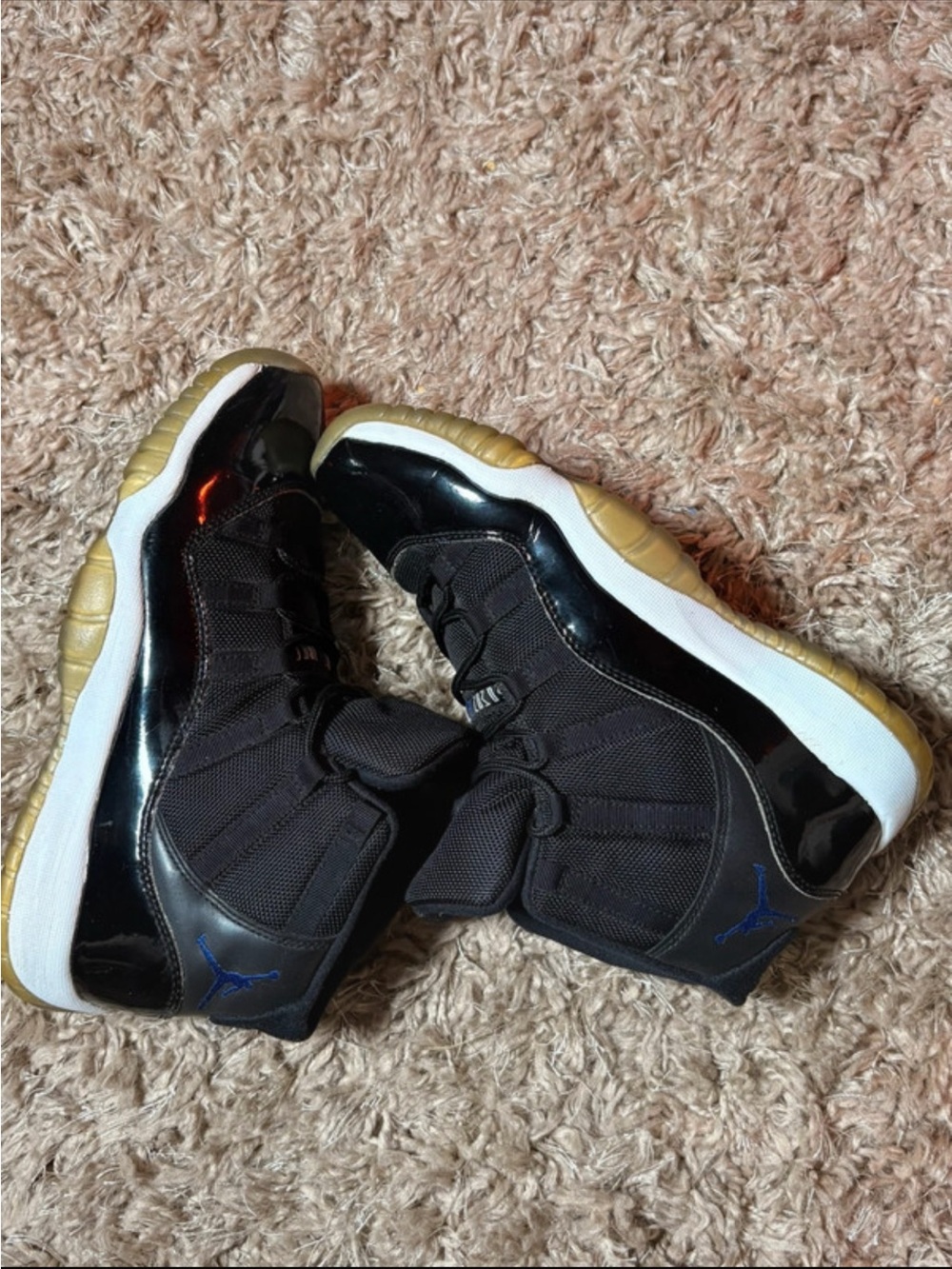 Air Jordan 11 Retro Space Jam Black Concord Sneakers 7Y / UK 6